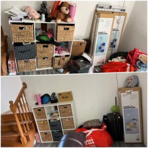 Before and after cleanig